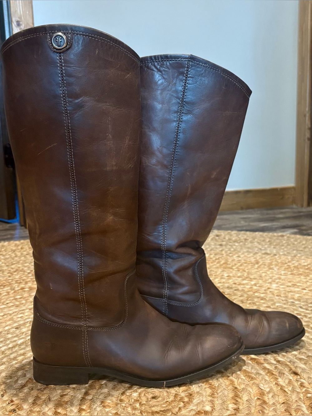 Tall Brown Leather Women’s Boots - Frye - Picture 3 of 13